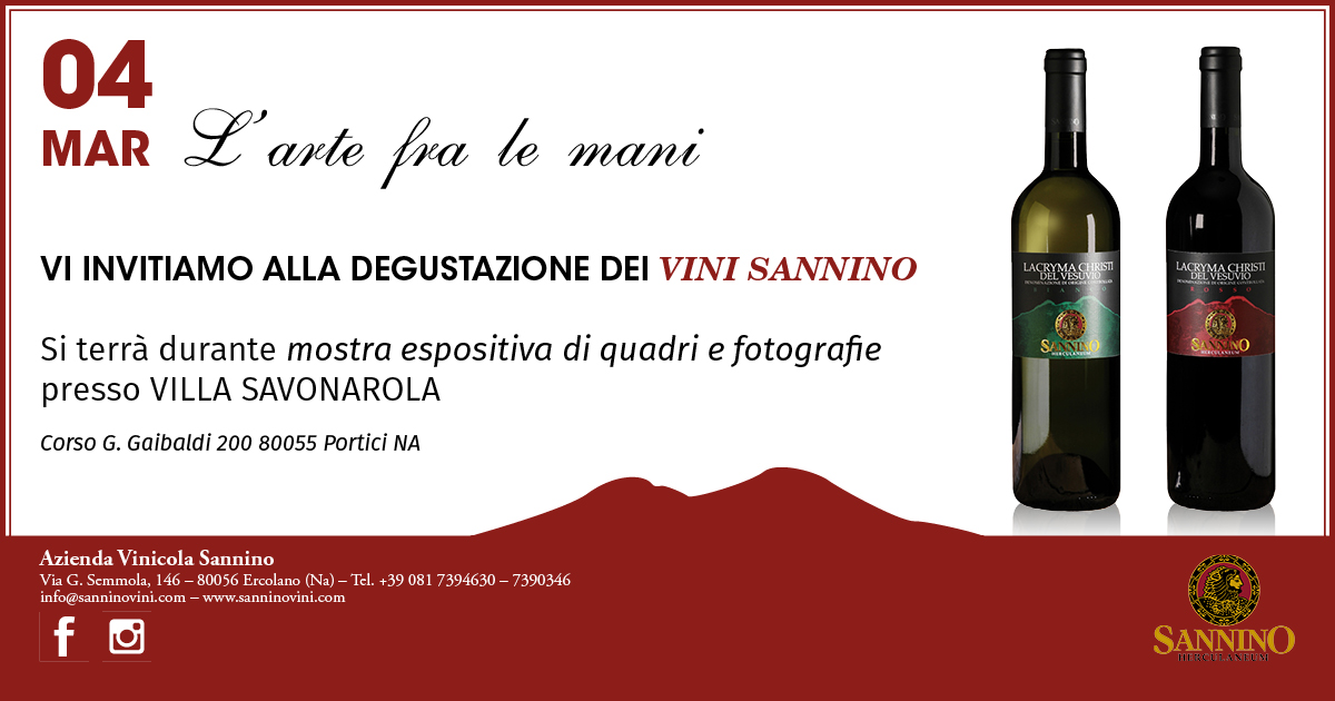 invito degustazione sannino